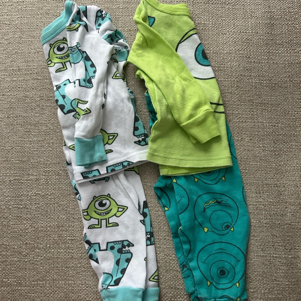 Kids Monster Print Pajama Set